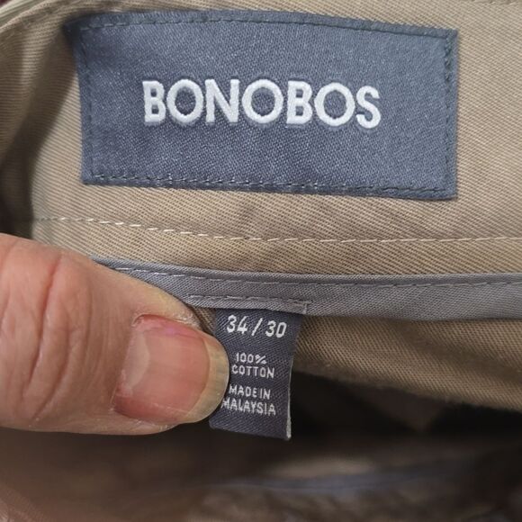 Bonobos weekday warrior dress pants khaki 34/30 - Picture 9 of 12